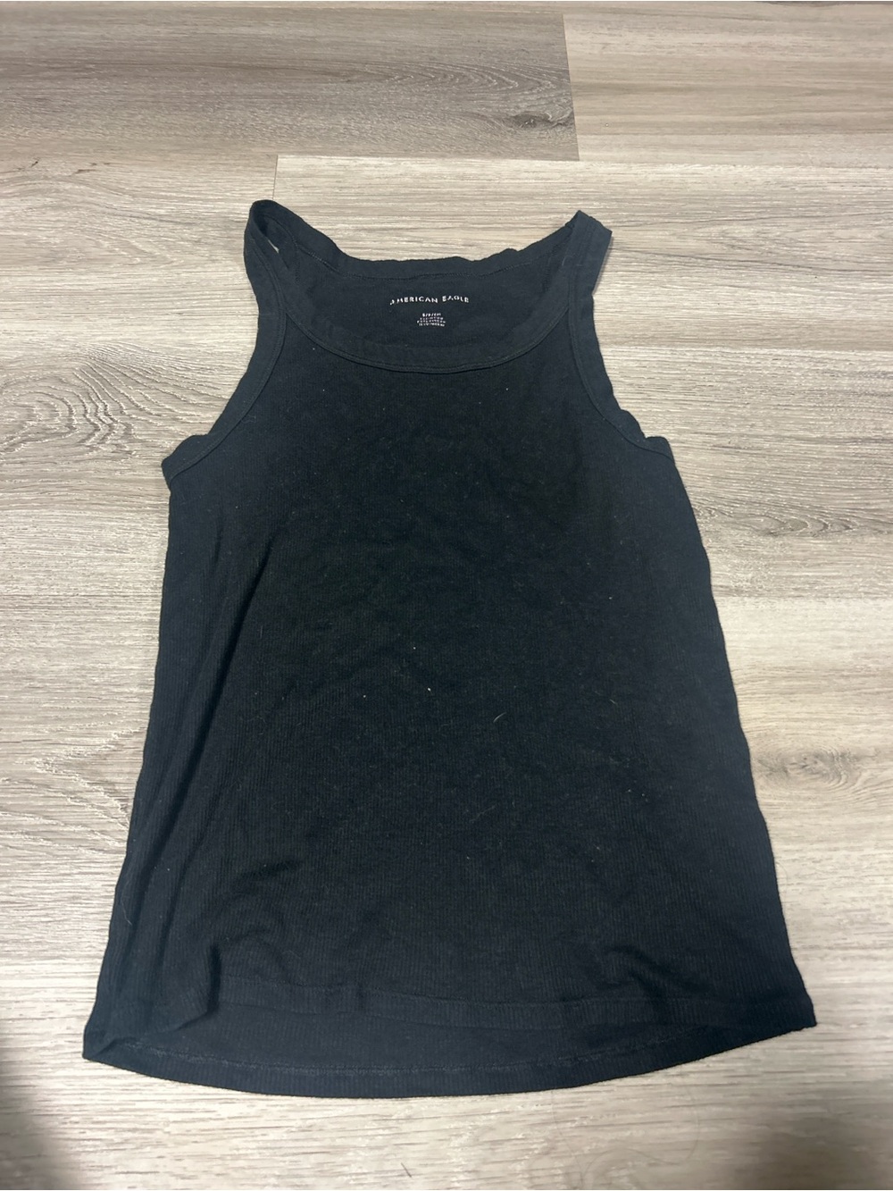 American Eagle Outfitters Black Ribbed Scoop Tank